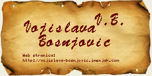 Vojislava Bošnjović vizit kartica